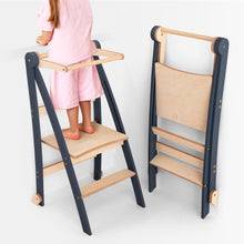 Load image into Gallery viewer, Toddler Tower: Step stool for Kids - Graphite