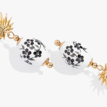 Load image into Gallery viewer, Toile and Palm Drop Earrings