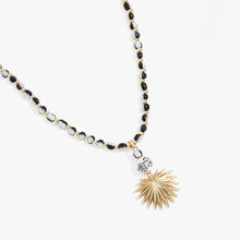 Load image into Gallery viewer, Toile Beaded Palm Pendant Necklace