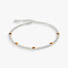 Load image into Gallery viewer, November Birthstone Topaz Curb Chain Bracelet