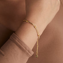 Load image into Gallery viewer, November Birthstone Topaz Curb Chain Bracelet