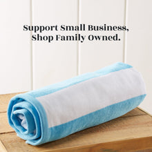 Load image into Gallery viewer, Cotton Velour Cabana Stripe Beach Towel - Novia Collection
