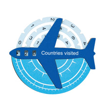 Load image into Gallery viewer, Travel Tracker 3D Colored Wooden World Map - Azure