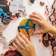Load image into Gallery viewer, Travel Tracker 3D Colored Wooden World Map - Indie