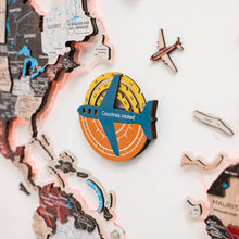 Load image into Gallery viewer, Travel Tracker 3D Colored Wooden World Map - Indie