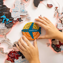 Load image into Gallery viewer, Travel Tracker 3D Colored Wooden World Map - Indie