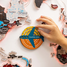 Load image into Gallery viewer, Travel Tracker 3D Colored Wooden World Map - Indie