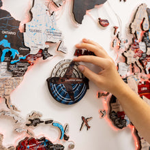 Load image into Gallery viewer, Travel Tracker 3D Colored Wooden World Map - Dune