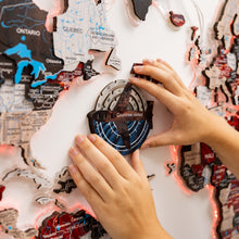 Load image into Gallery viewer, Travel Tracker 3D Colored Wooden World Map - Dune