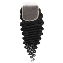 Load image into Gallery viewer, Deep Wave 4x4 Transparent Lace Human Hair Closure