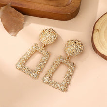 Load image into Gallery viewer, Trapezoid Dangle Earrings with Carved Texture (MAC322)