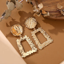 Load image into Gallery viewer, Trapezoid Dangle Earrings with Carved Texture (MAC322)