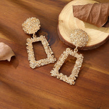 Load image into Gallery viewer, Trapezoid Dangle Earrings with Carved Texture (MAC322)
