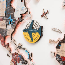 Load image into Gallery viewer, Travel Tracker 3D Colored Wooden World Map - Country