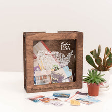 Load image into Gallery viewer, USA Travel Box Dark Walnut