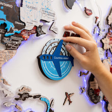 Load image into Gallery viewer, Travel Tracker 3D Colored Wooden World Map - Azure