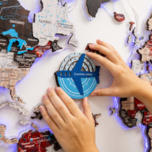 Load image into Gallery viewer, Travel Tracker 3D Colored Wooden World Map - Azure