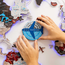 Load image into Gallery viewer, Travel Tracker 3D Colored Wooden World Map - Azure