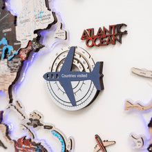 Load image into Gallery viewer, Travel Tracker 3D Colored Wooden World Map – Cruise