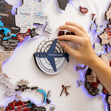 Load image into Gallery viewer, Travel Tracker 3D Colored Wooden World Map – Cruise