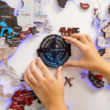 Load image into Gallery viewer, Travel Tracker 3D Colored Wooden World Map - Space