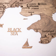 Load image into Gallery viewer, Wooden Map of Ukraine Terra