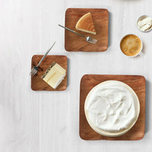 Load image into Gallery viewer, Tressa Acacia Wood Square Plates (Set of 3)