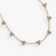 Load image into Gallery viewer, Triple Stone Crystal Inline Necklace