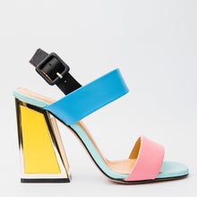Load image into Gallery viewer, The Niger Multicolor Block Heel Leather Women Sandal