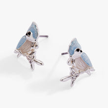 Load image into Gallery viewer, Tufted Titmouse Bird Stud Earrings
