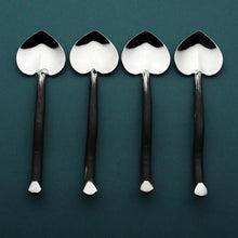 Load image into Gallery viewer, Twig Heart Coffee/Dessert Table Spoon 4 Pc. Set