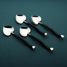 Load image into Gallery viewer, Twig Heart Coffee/Dessert Table Spoon 4 Pc. Set