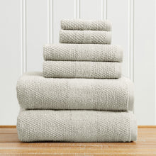 Load image into Gallery viewer, 100% Cotton Woven Texture Bath Towel Set - Marbella Collection