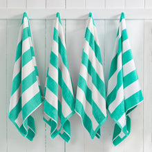 Load image into Gallery viewer, Cotton Velour Cabana Stripe Beach Towel - Novia Collection