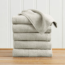 Load image into Gallery viewer, 100% Cotton Woven Texture Bath Towel Set - Marbella Collection