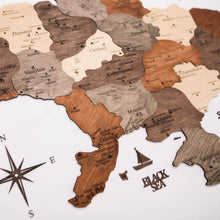 Load image into Gallery viewer, Wooden Map of Ukraine Multicolor