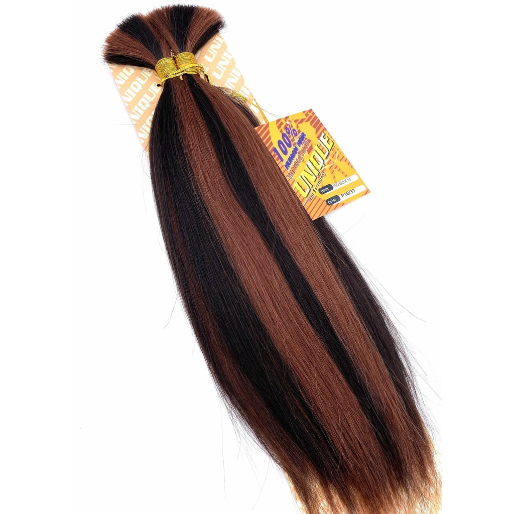 Unique's Yaki Bulk / 100% Human Hair 14"