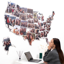 Load image into Gallery viewer, USA Photo Map Midnight