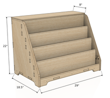 Load image into Gallery viewer, TOMIBOY- Bookshelf with Hidden Storage