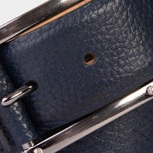Load image into Gallery viewer, The Draco Navy Calfskin Belt