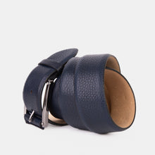 Load image into Gallery viewer, The Draco Navy Calfskin Belt