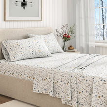 Load image into Gallery viewer, Turkish Cotton Flannel Sheet Set - Winter Floral Collection
