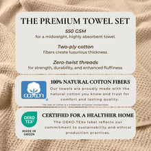 Load image into Gallery viewer, Cotton Textured Bath Towel Set - Acacia Collection