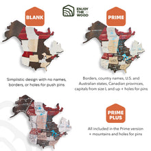 Load image into Gallery viewer, 3D Luminous Colored Wooden World Map Urban