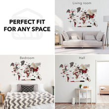 Load image into Gallery viewer, 3D Luminous Colored Wooden World Map Urban
