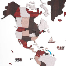 Load image into Gallery viewer, 3D Wooden World Map Urban