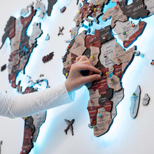 Load image into Gallery viewer, 3D LED / LUMINOUS Wooden World Map 3.0 Urban