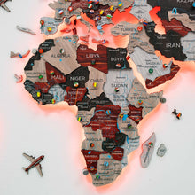 Load image into Gallery viewer, 3D LED / LUMINOUS Wooden World Map 3.0 Urban
