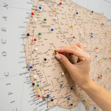 Load image into Gallery viewer, Wooden Canvas USA Map - Antique
