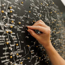 Load image into Gallery viewer, Wooden Canvas USA Map - Black